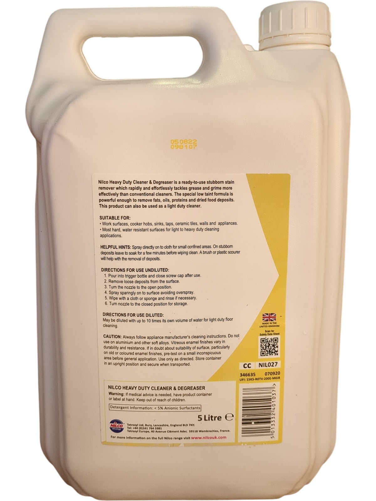Nilco | Heavy Duty Cleaner & Degreaser | C5 | 5 Litre
