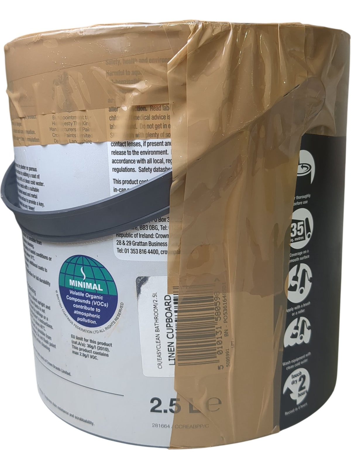 Crown | EasyClean Bathroom Paint | Linen Cupboard | 2.5L