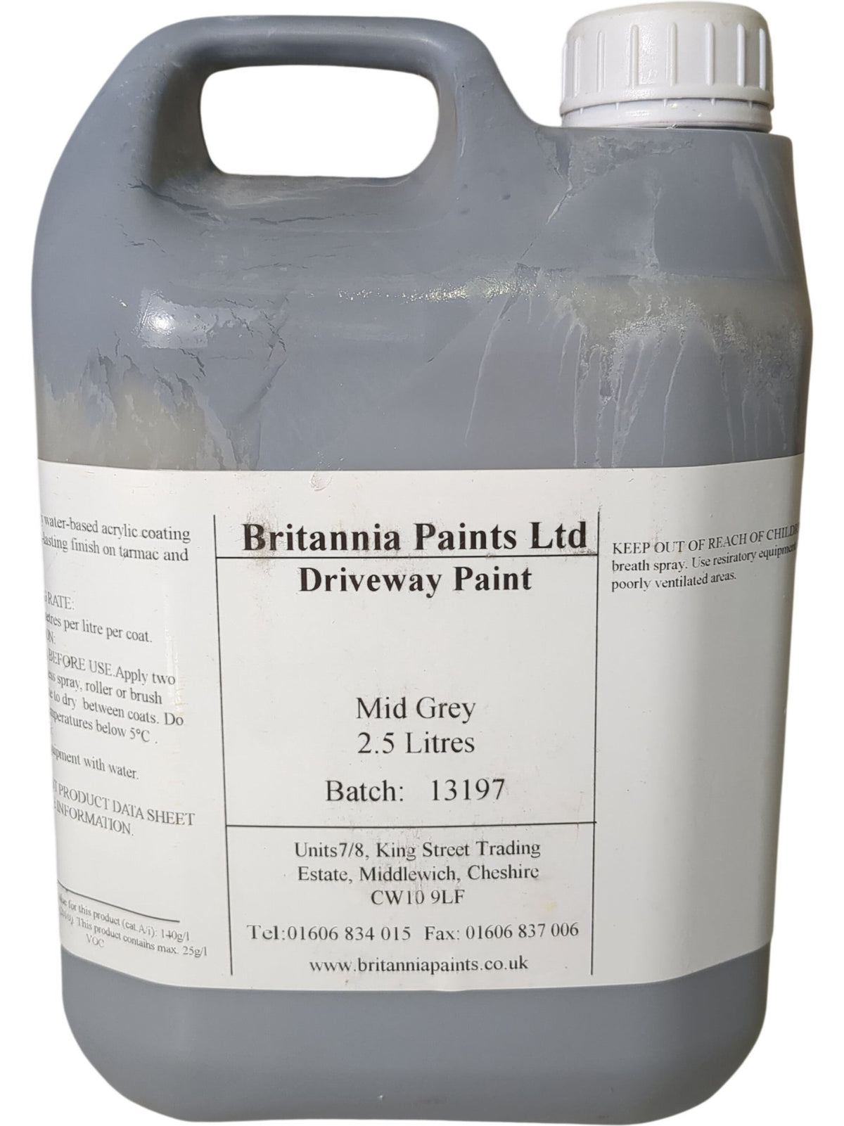 Britannia Paints | Driveway Paint | Mid Grey | 2.5L