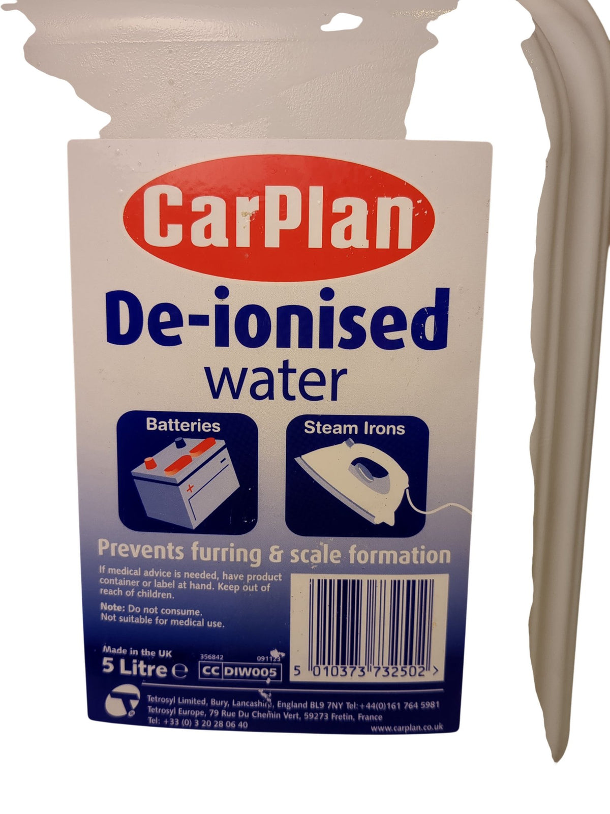 CarPlan | De-Ionised Water | 5 Litre