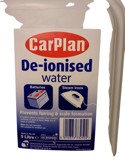 CarPlan | De-Ionised Water | 5 Litre
