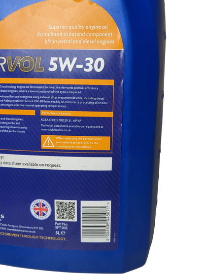 Morris | Servol 5W-30 Passenger Car Engine Oil | 5L