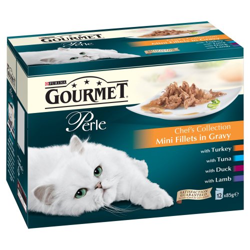 Gourmet Perle Chef's Collection in Gravy Wet Cat Food (12x85g)