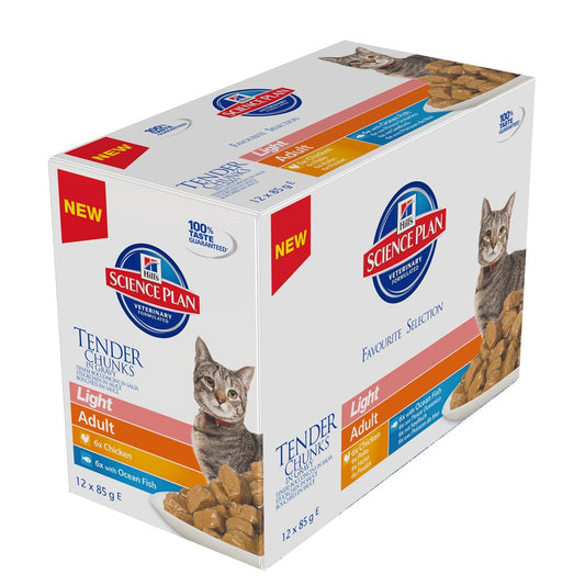 Hill's Science Plan Adult Light Pouches - Chicken & Fish Selection (12 X 85g)