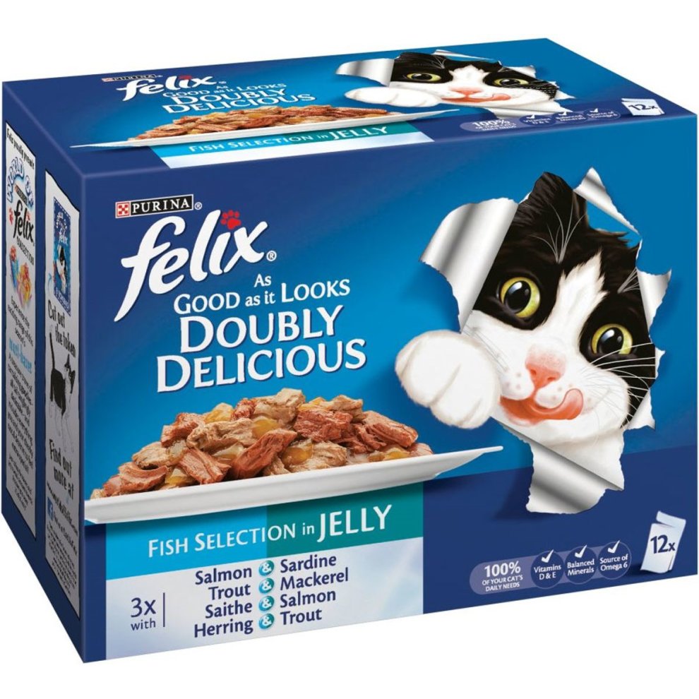 Felix Pouch Agail Doubly Delicious Gij Mv Fish 12x100g