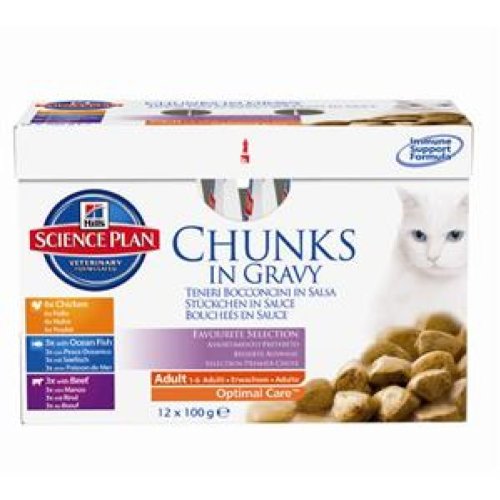 Hill's Science Plan Adult Pouches Multipacks - Favourite Selection (12 X 85g)