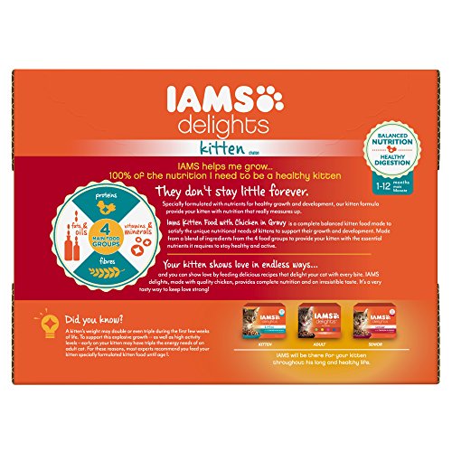 Iams Delights Cat Pouch Kitten in Gravy 12x85g