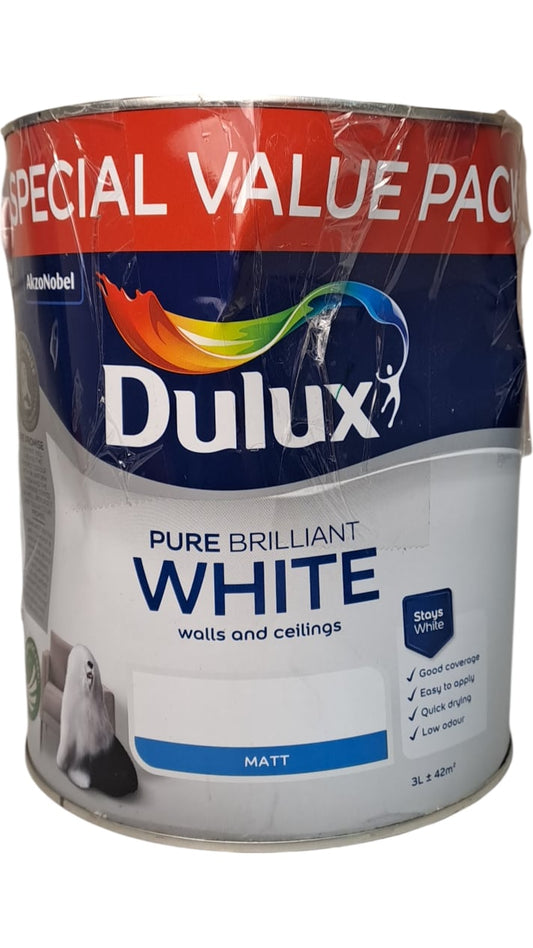 Dulux | Pure Brilliant White Paint | 3L