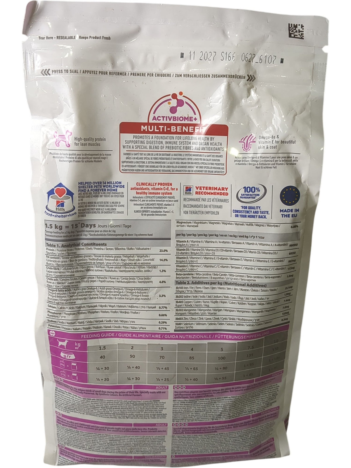 Hill's | Science Plan Dog Food | 052742282107 | 1.5kg