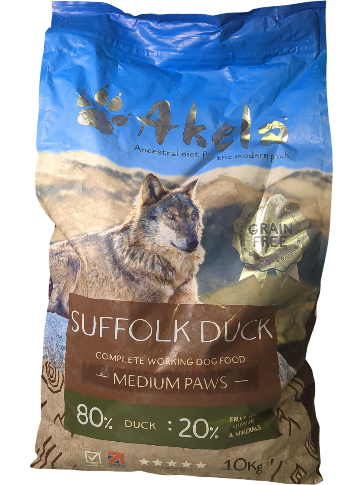 Akela | Suffolk Duck Complete Working Dog Food | 10KG