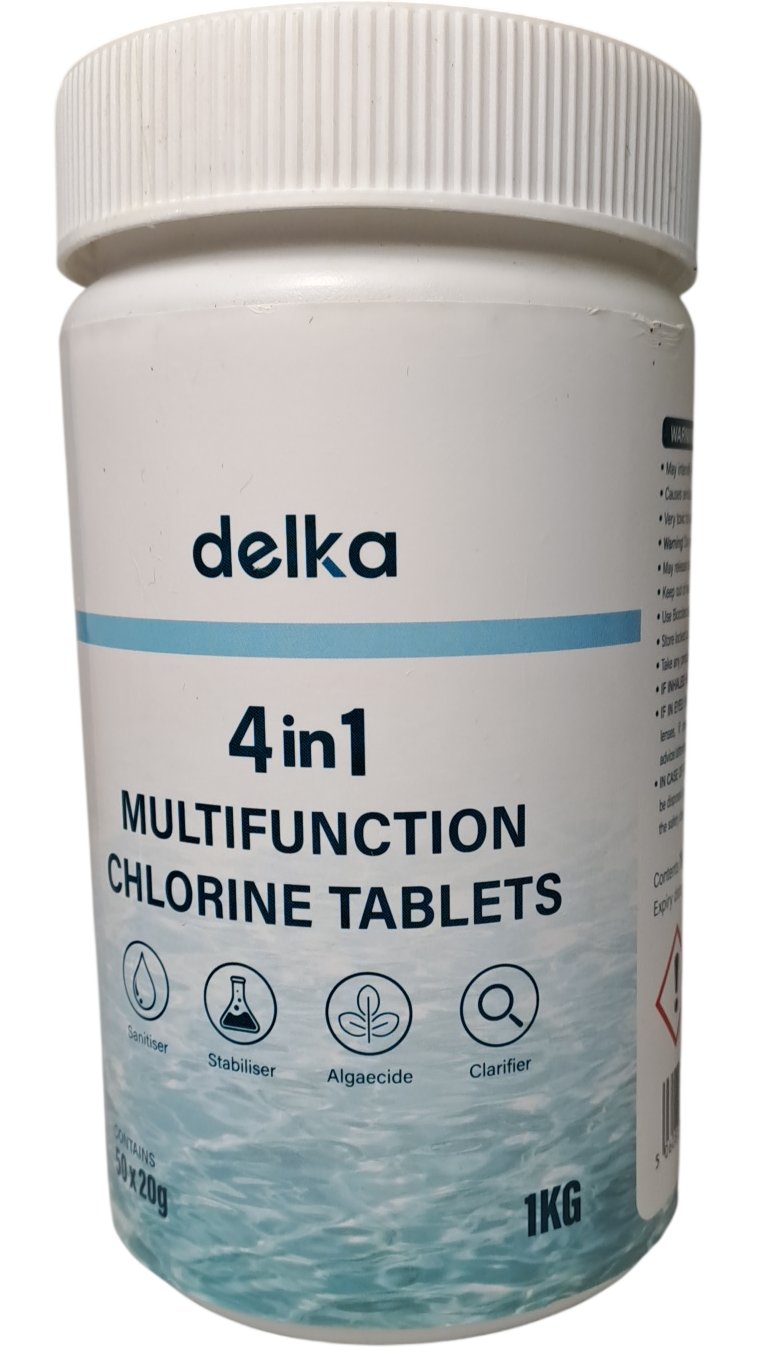 Delka | 4 In 1 Multifunction Chlorine Tablets | 1KG