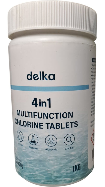 Delka | 4 In 1 Multifunction Chlorine Tablets | 1KG