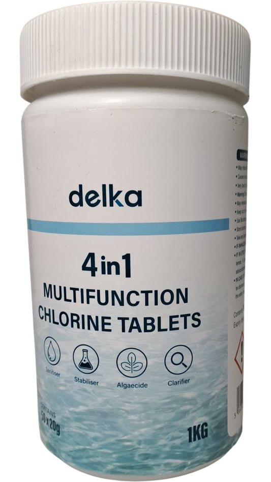 Delka | 4 In 1 Multifunction Chlorine Tablets | 1KG