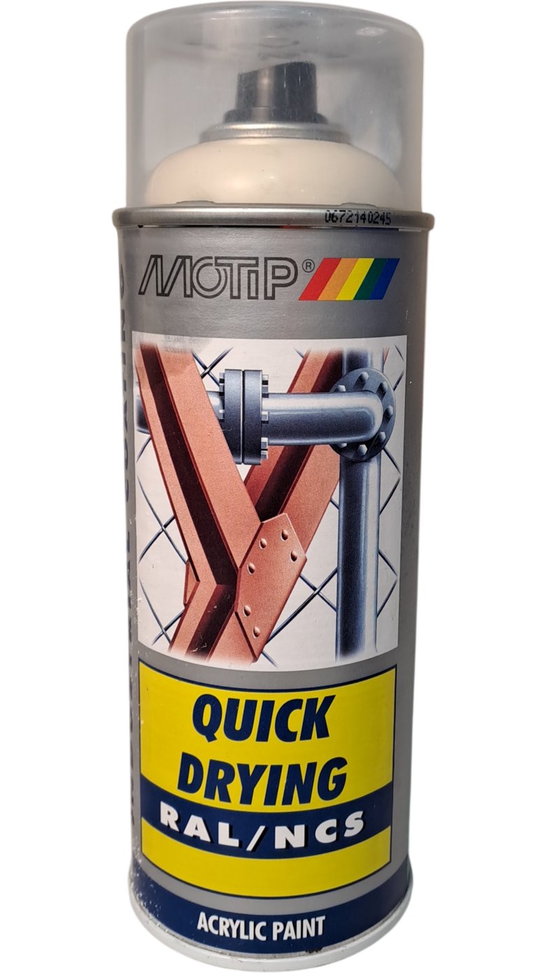 Motip | Quick Drying Acrylic Paint | RAL 1015 Clear Ivory | 400ml