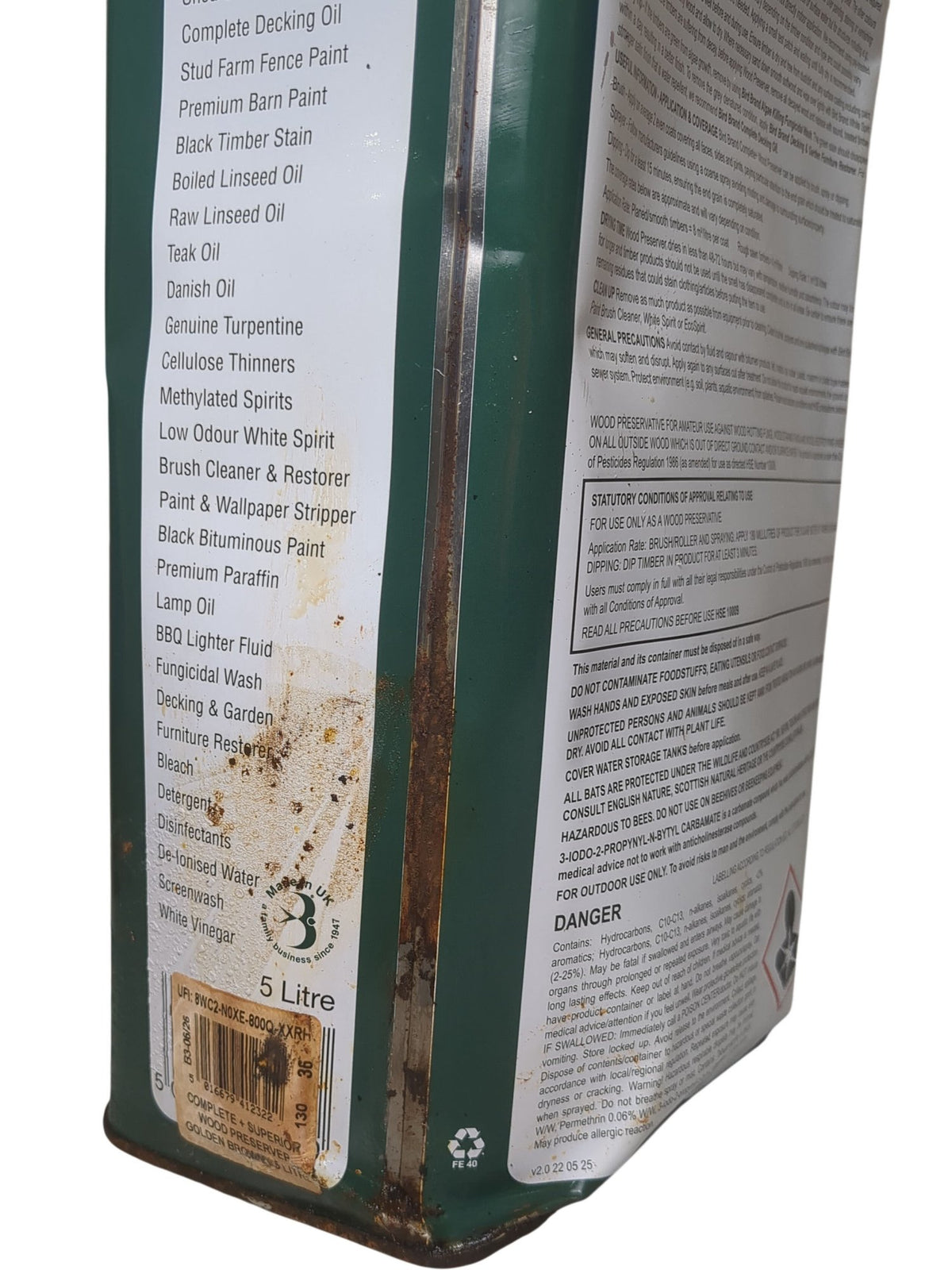 Bird Brand | Complete+ Superior Wood Preserver | Golden Brown | 5L