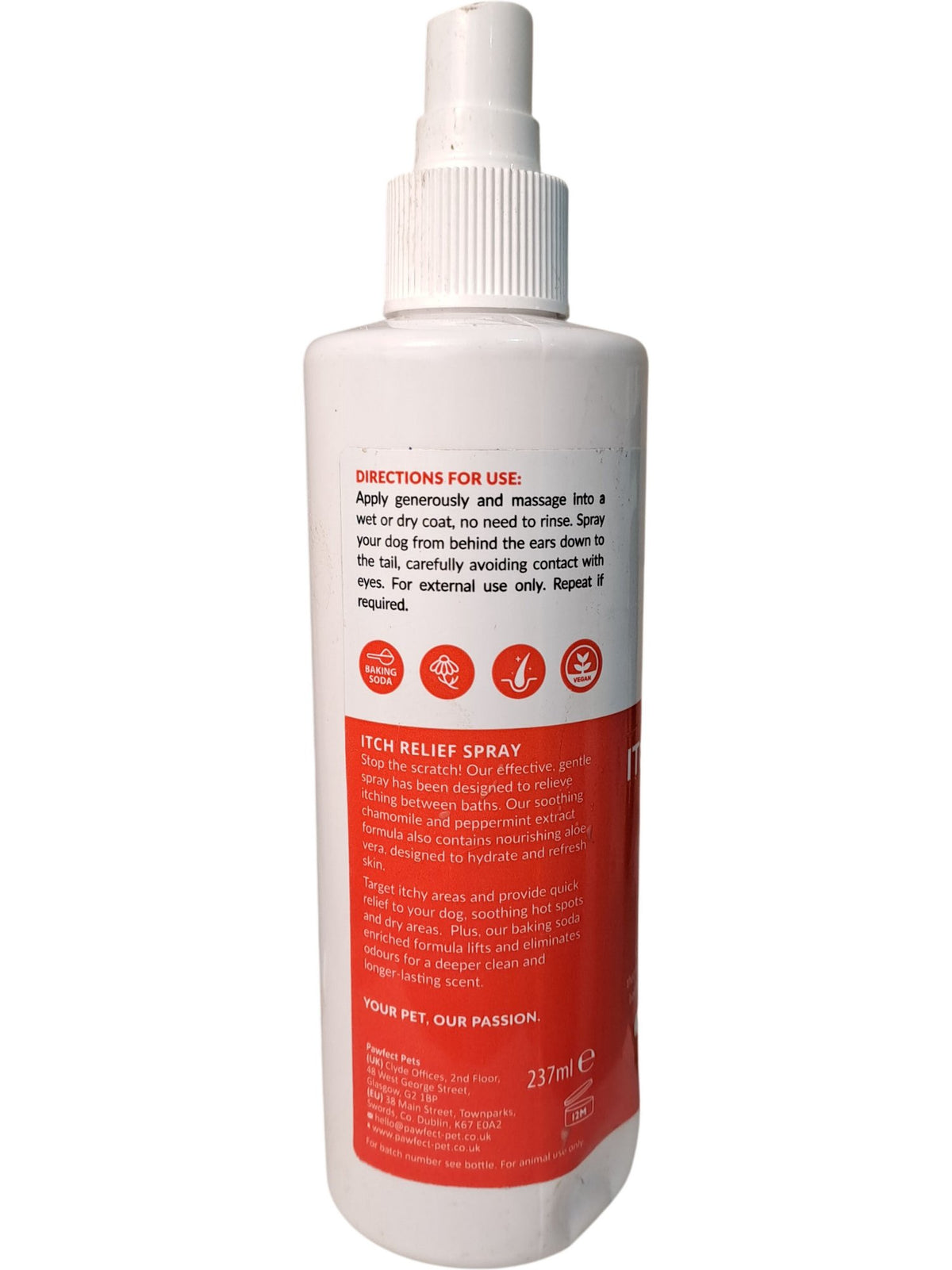 Pawfect Pets | Itch Relief Spray for Dogs | Chamomile & Peppermint | 237ml
