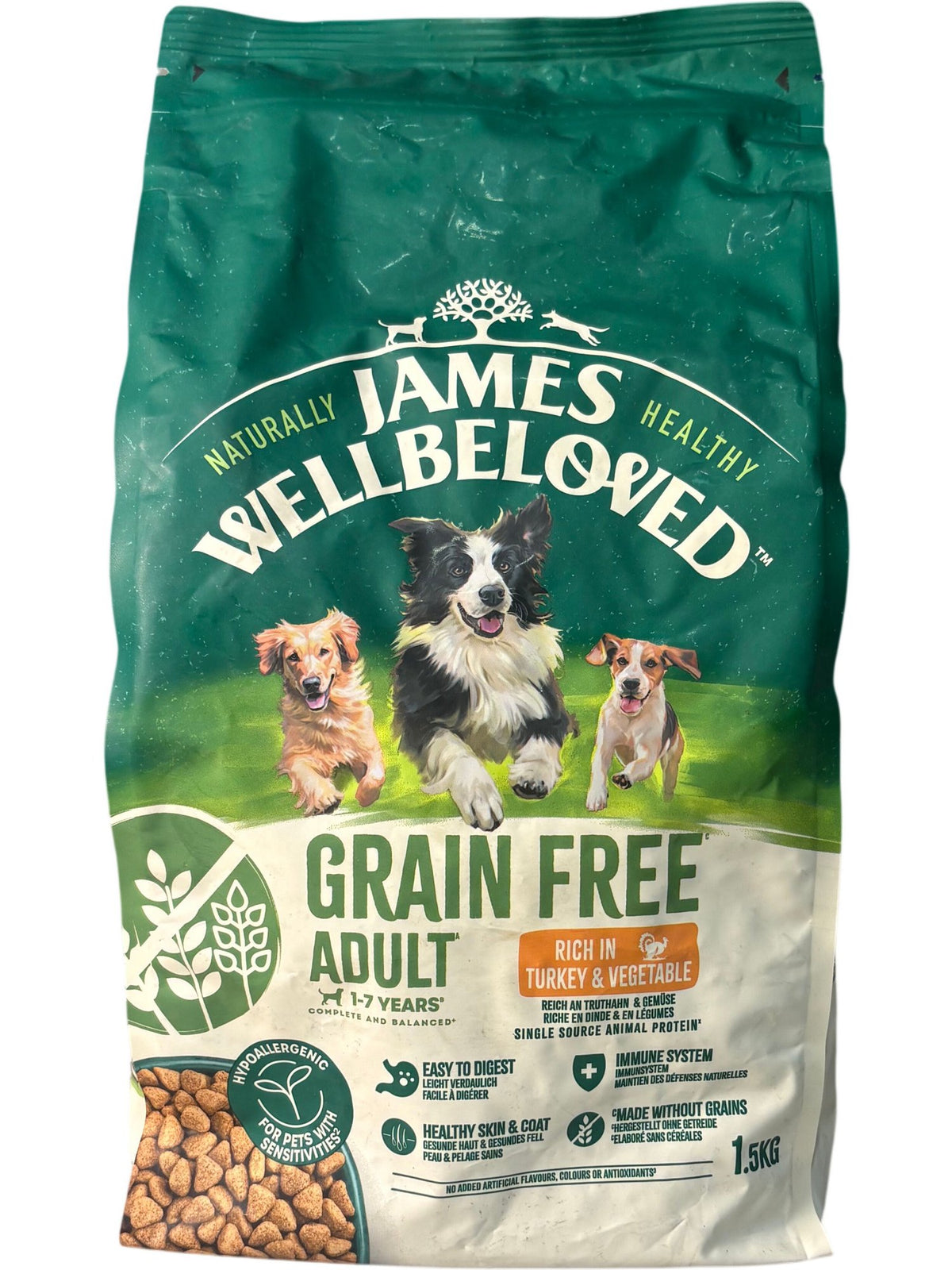 James Wellbeloved Grain Free Adult Dog Food 1.5kg