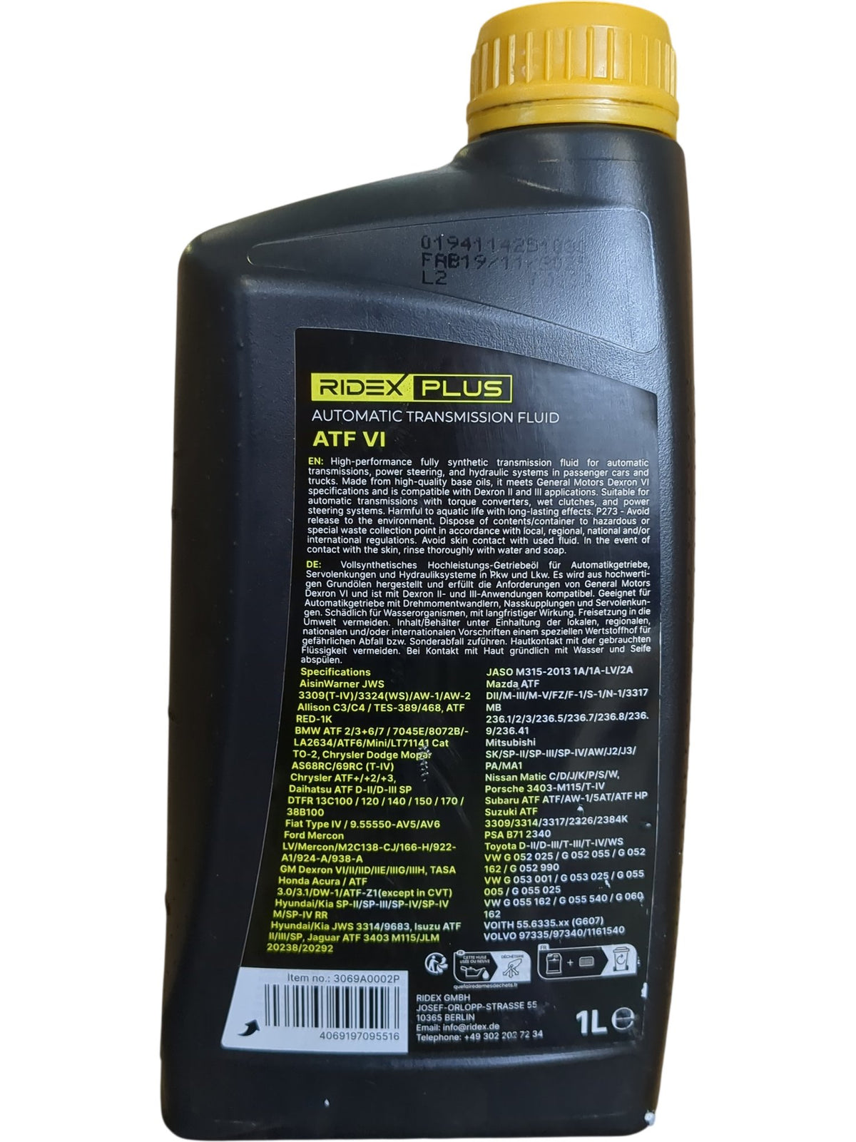 Ridex Plus | Automatic Transmission Fluid | ATF VI | 1L