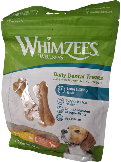 Whimzees | Daily Dental Treats | Medium/Large | 9 Treats