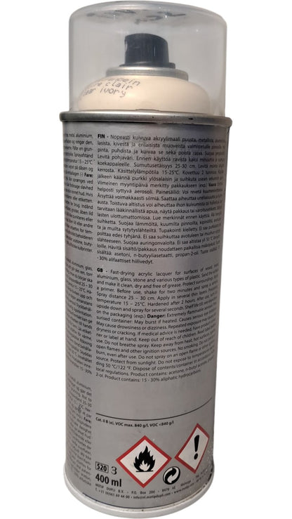 Motip | Quick Drying Acrylic Paint | RAL 1015 Clear Ivory | 400ml