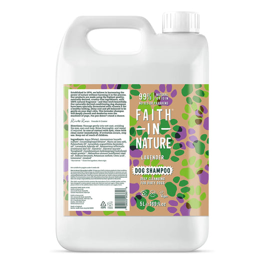 Faith In Nature| Dog Shampoo- Deep Cleansing- Lavender- 5L