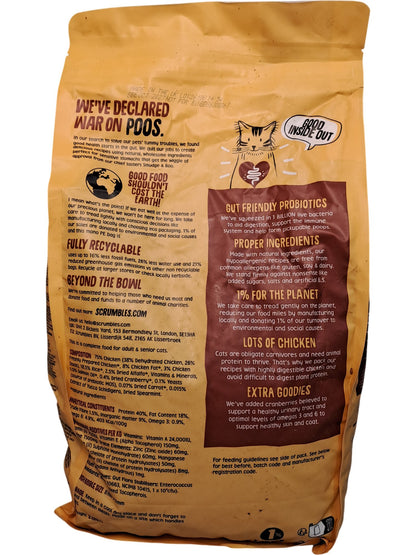 Scrumbles | Gut Friendly Cat Food | Chicken| 2.5kg