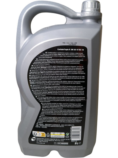 Carlube | Fully Synthetic Motor Oil | R-TEC 18 | 5L