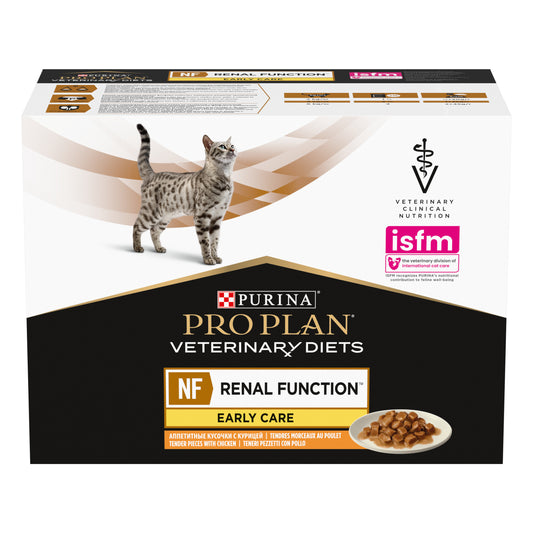 Purina Pro Plan Veterinary Diets NF Renal Function Early Care Chicken Wet Cat Food (10 X 85g Pouch)