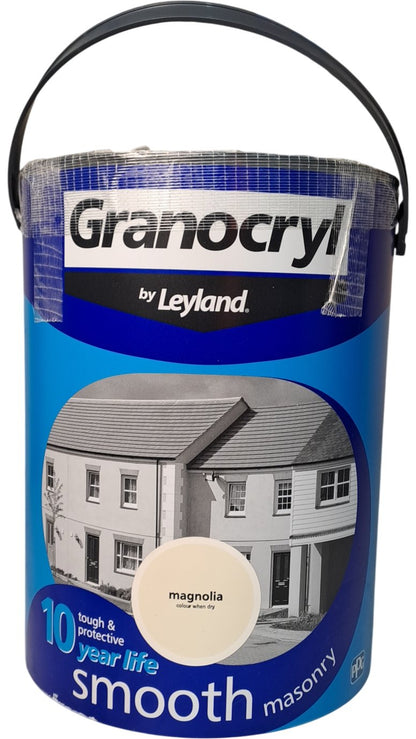 Granocryl by Leyland | Smooth Masonry Paint | Magnolia | 5L