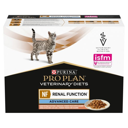 Purina Pro Plan  Veterinary Diets Feline NF Renal Function Advanced Care Wet Food 85g X 12 Pouches with Salmon