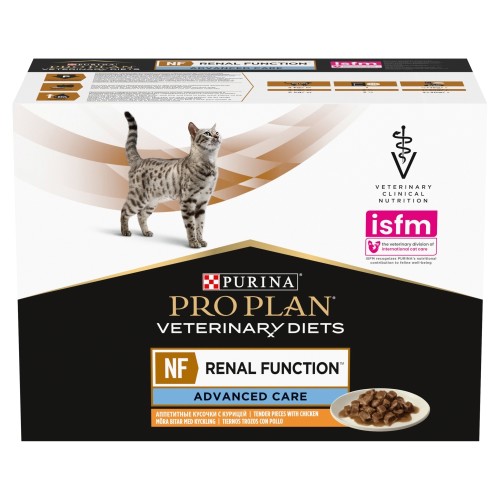 Purina Pro Plan Veterinary Diets NF Renal Function Advanced Care Wet Cat Food (10 X 85g Pouch)