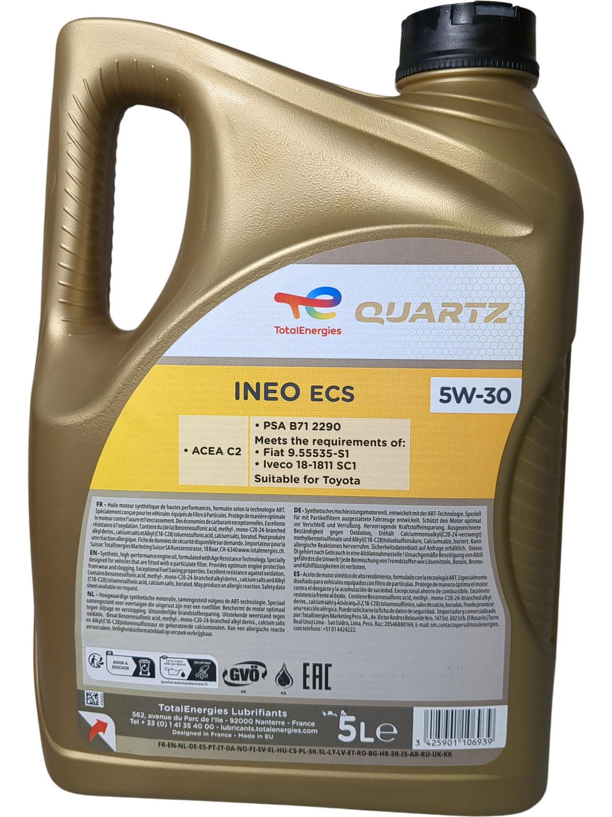 TotalEnergies | Motor Oil | Quartz INEO ECS | 5L