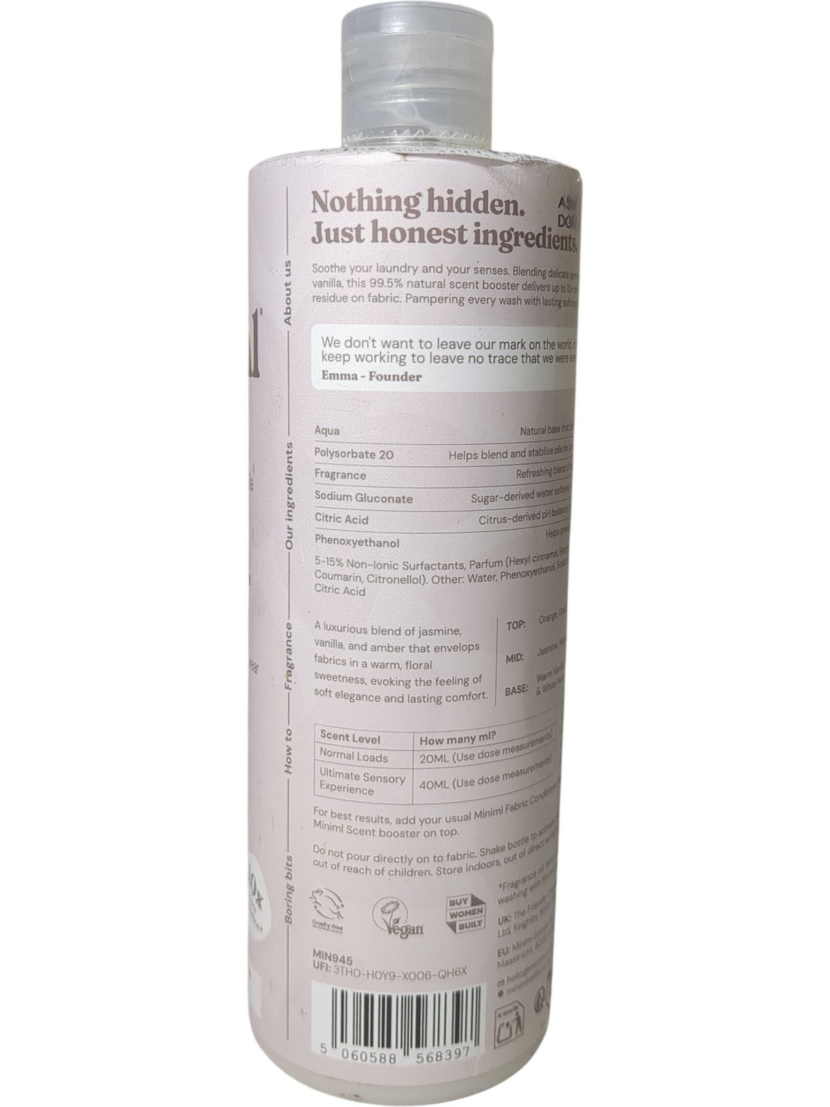 Miniml | Scent Booster | Calming Jasmine & Vanilla | 400ml