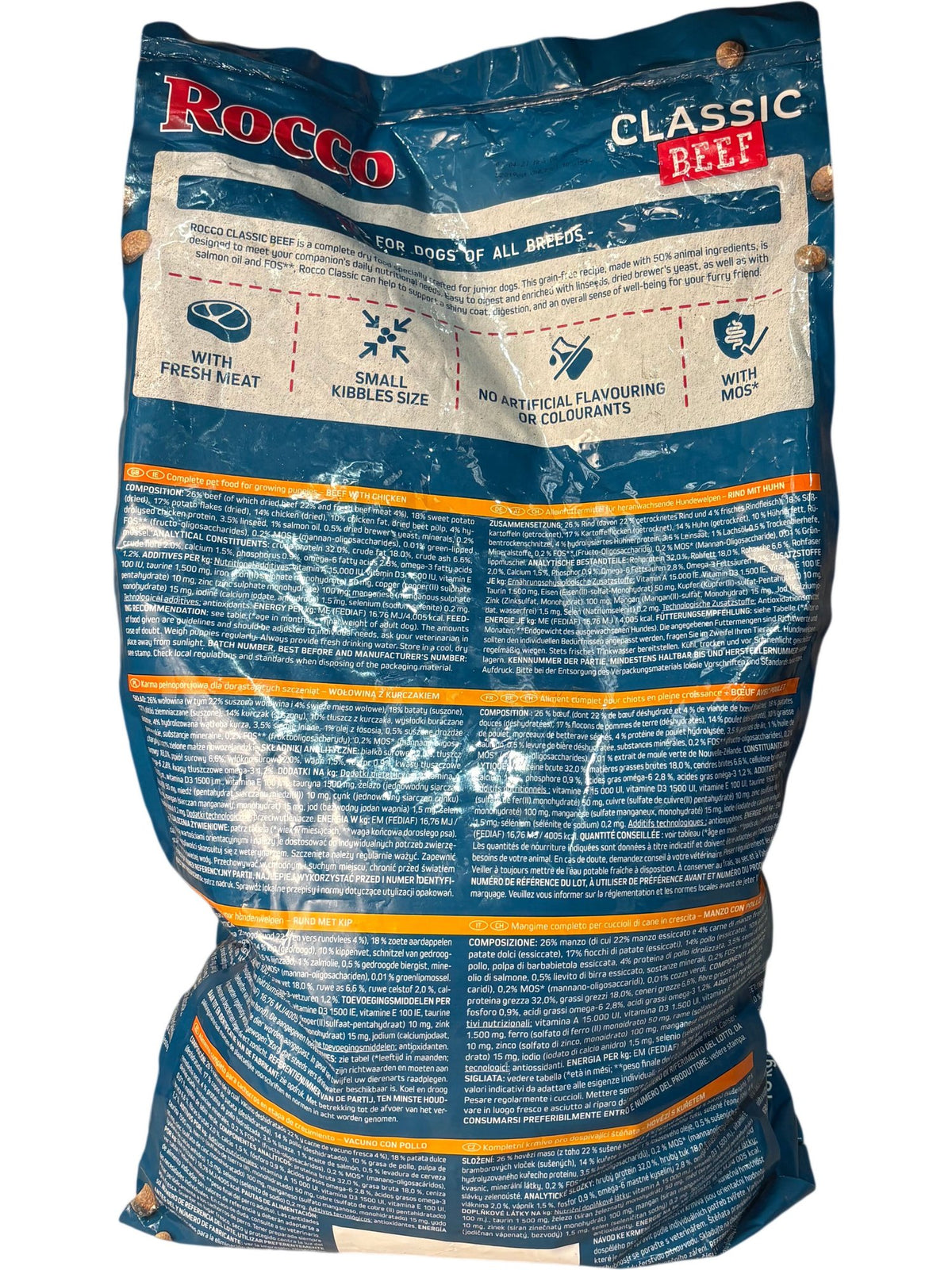 Rocco Classic Beef Dog Food 4062911059535 10KG