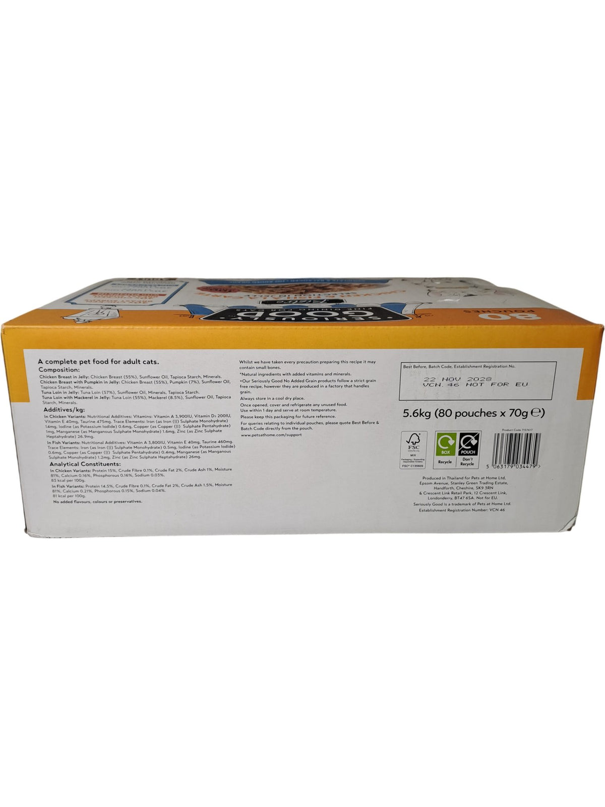Seriously Good Bistro | Chicken & Fish À La Carte Cat Food | 80x70g