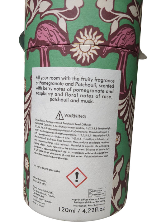 Oliver Bonas | Pomegranate & Patchouli Scented Diffuser | 120ml