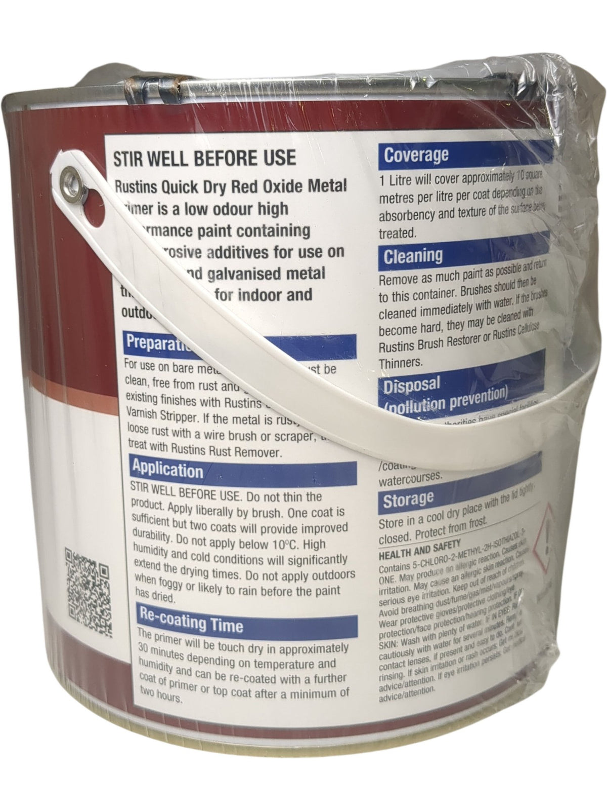 Rustins | Quick Dry Red Oxide Metal Primer | 2.5 Litre