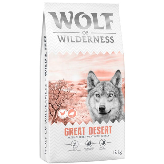 Wolf of Wilderness Adult Great Desert Grain Free - Chicken & Turkey, 12kg