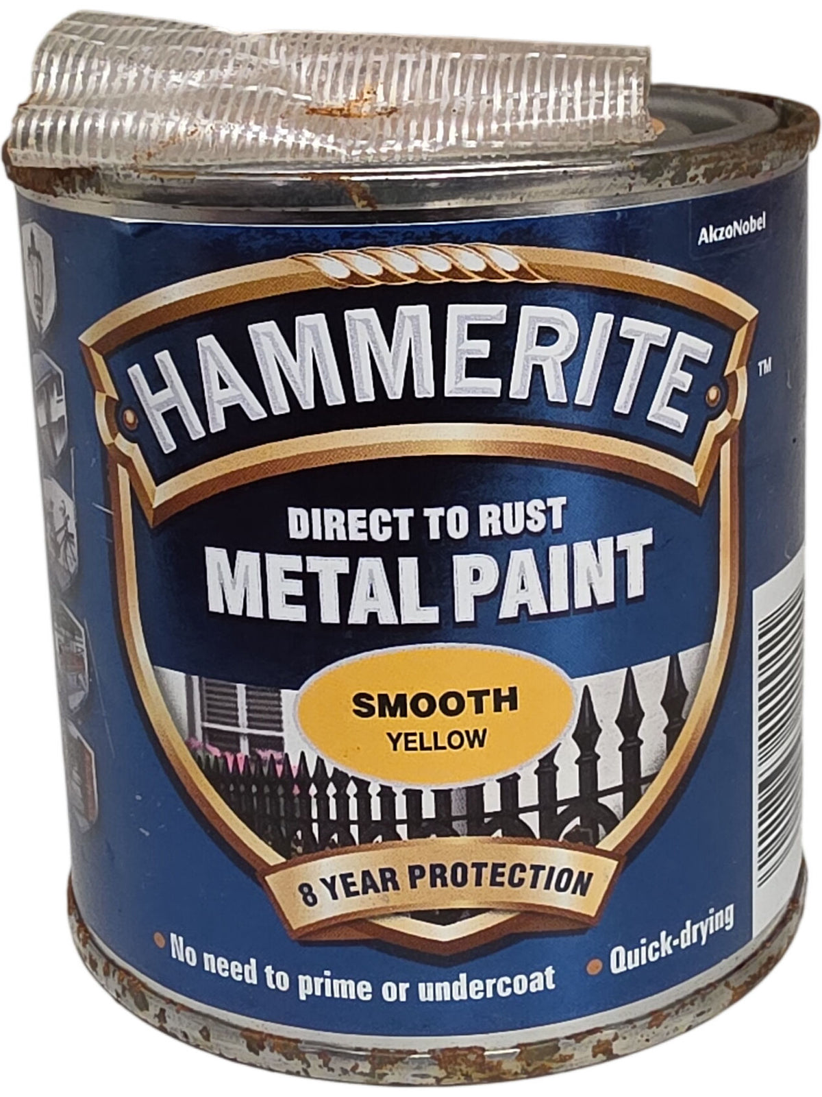 Hammerite | Direct to Rust Metal Paint | Smooth Yellow | 250ml