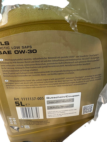 Ravenol Synthetic Motor Oil OW-30 5L
