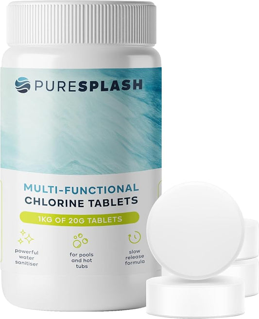 2 x 1kg| Pure Splash|Multi Functional Chlorine Tablets