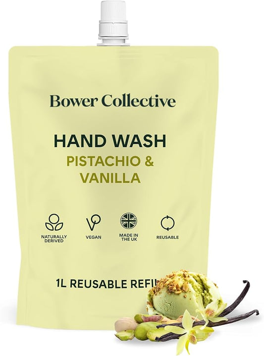 Bower Collective | Hand Wash Refill Pouch | Pistachio & Vanilla | 1L
