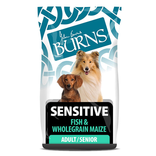 Burns Sensitive Fish & Wholegrain Maize Adult & Senior Dry Dog Food - 6kg