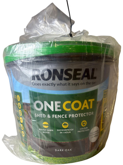 Ronseal One Coat Shed & Fence Protector Dark Oak 5L