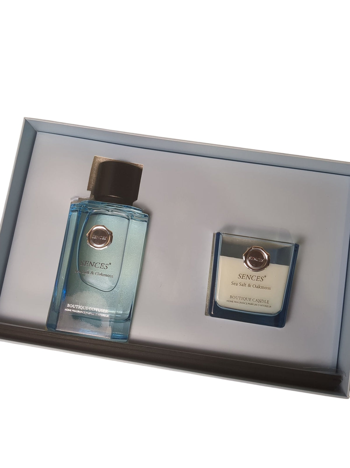 Sences | Luxury Candle & Diffuser Gift Set | Sea Salt & Oakmoss