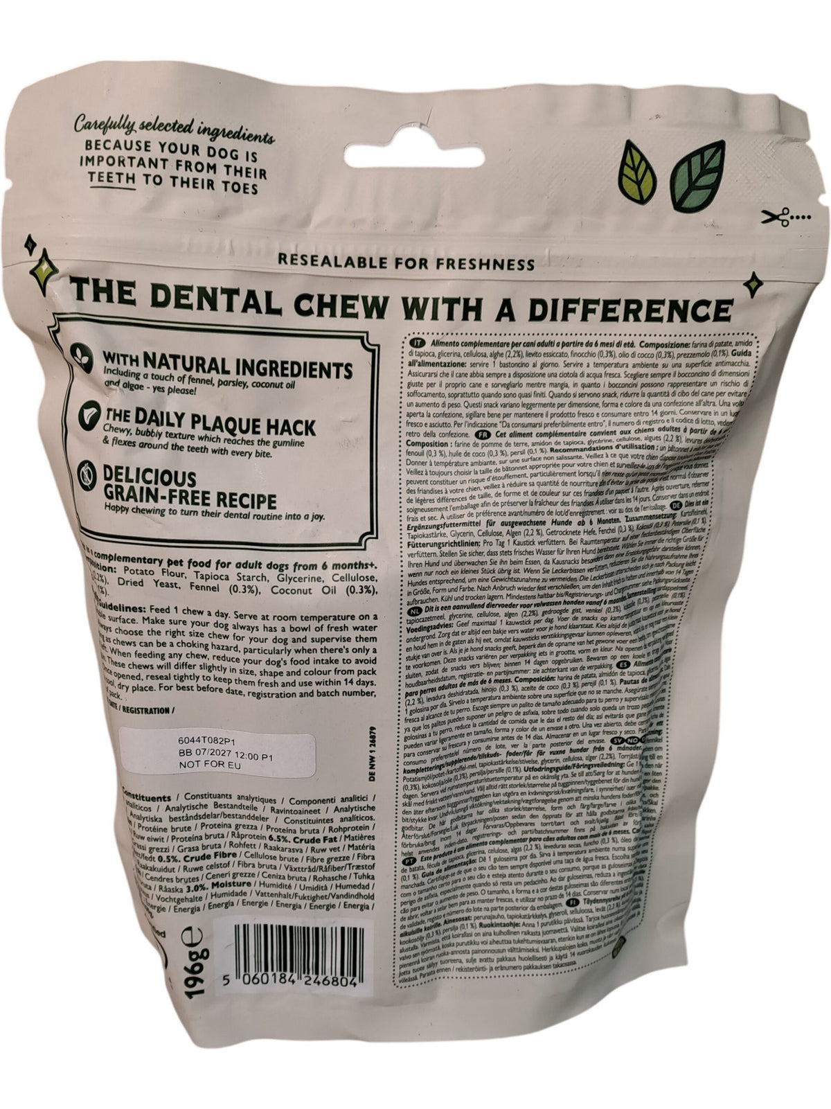 Lily's Kitchen | Woofbrush Daily Dental Chews | Medium 11-25kg | 196g