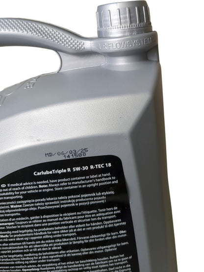 Carlube | Fully Synthetic Motor Oil | R-TEC 18 | 5L