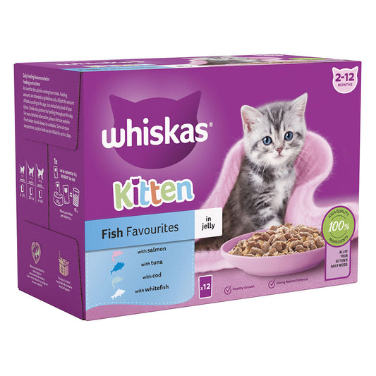 Whiskas Pch 2-12m Kit Fish Jel 12x85g