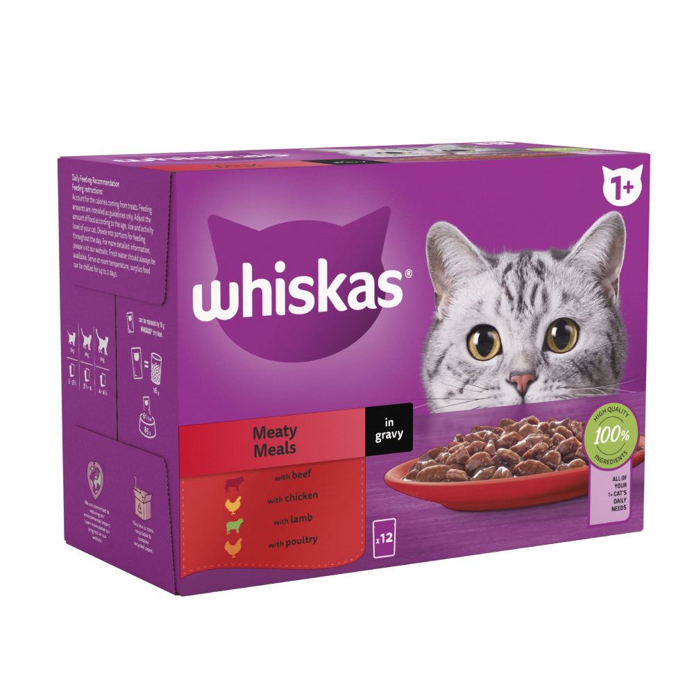 Whiskas Pch 1+ Meaty Meals Gry 12x85g