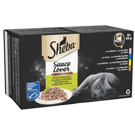 Sheba Sauce Collection Trays - Mixed Selection in Gravy (32 X 85g)